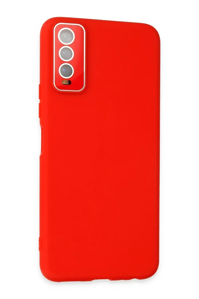 Vivo Y11S Kılıf Lansman Glass Kapak - Kırmızı