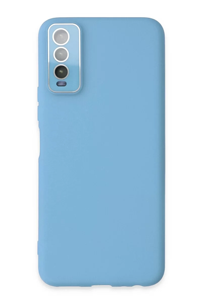 Vivo Y11S Kılıf Lansman Glass Kapak - Mavi