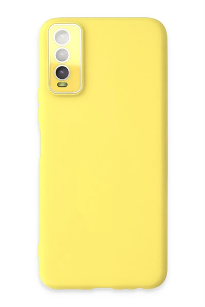 Vivo Y11S Kılıf Lansman Glass Kapak - Sarı