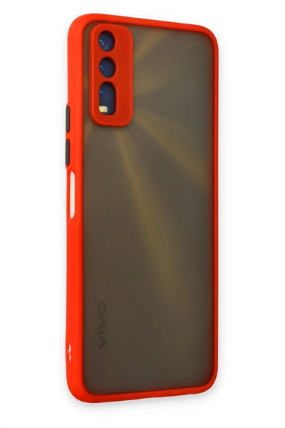 Vivo Y11S Kılıf Montreal Silikon Kapak - Kırmızı