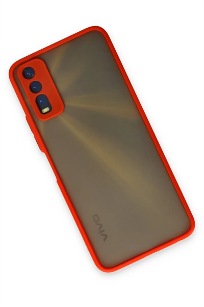 Vivo Y11S Kılıf Montreal Silikon Kapak - Kırmızı