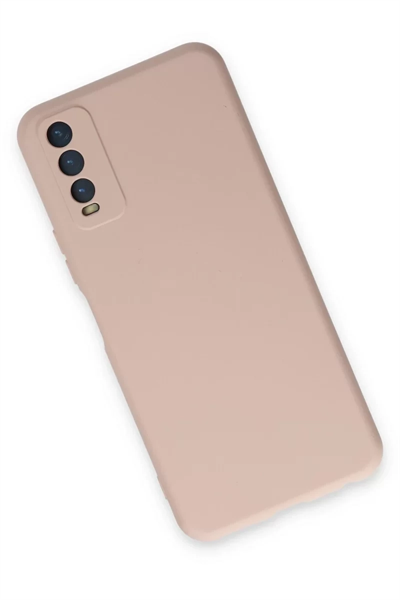 Vivo Y11S Kılıf Nano içi Kadife Silikon - Pudra