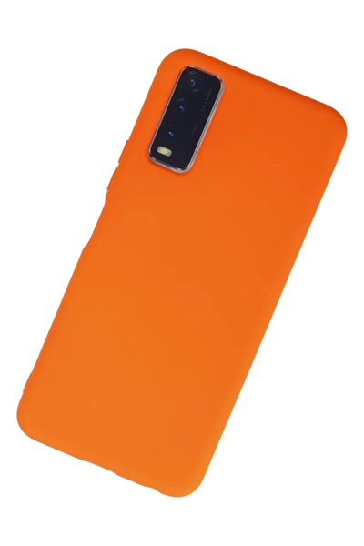 Vivo Y11S Kılıf Nano içi Kadife Silikon - Turuncu