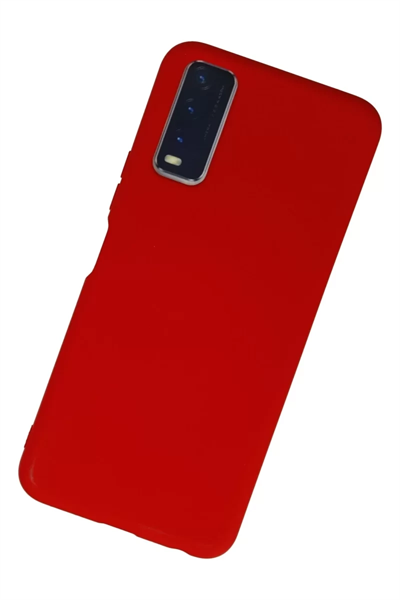 Vivo Y11S Kılıf Nano içi Kadife Silikon - Kırmızı