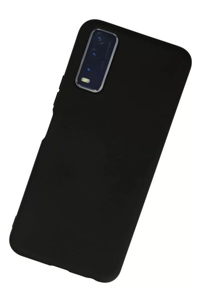 Vivo Y11S Kılıf Nano içi Kadife Silikon - Siyah