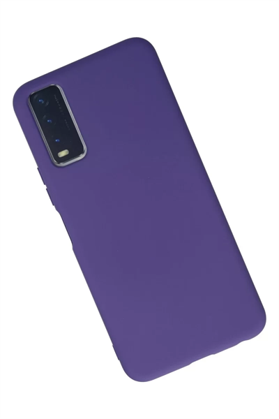 Vivo Y11S Kılıf Nano içi Kadife Silikon - Mor