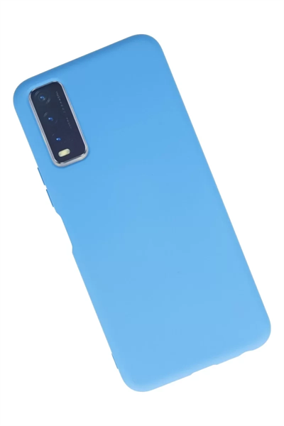 Vivo Y11S Kılıf Nano içi Kadife Silikon - Mavi