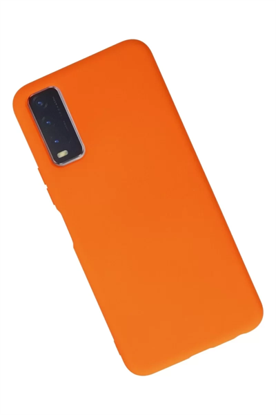 Vivo Y11S Kılıf Nano içi Kadife Silikon - Turuncu