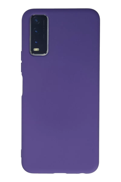 Vivo Y11S Kılıf Nano içi Kadife Silikon - Mor