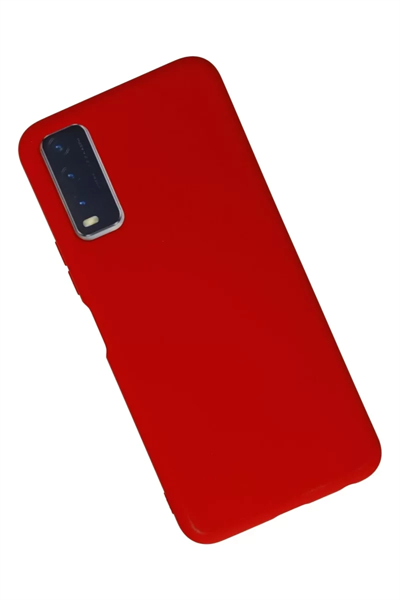 Vivo Y11S Kılıf Nano içi Kadife Silikon - Kırmızı