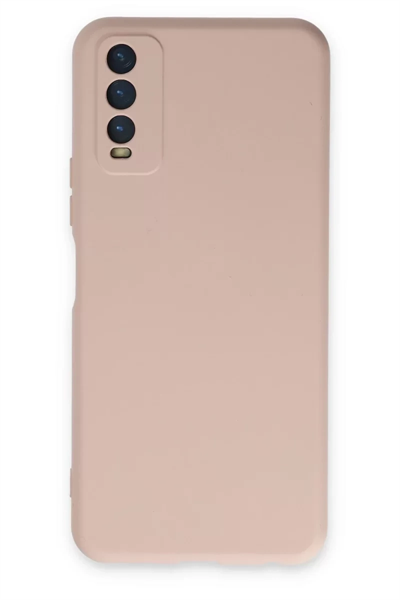 Vivo Y11S Kılıf Nano içi Kadife Silikon - Pudra