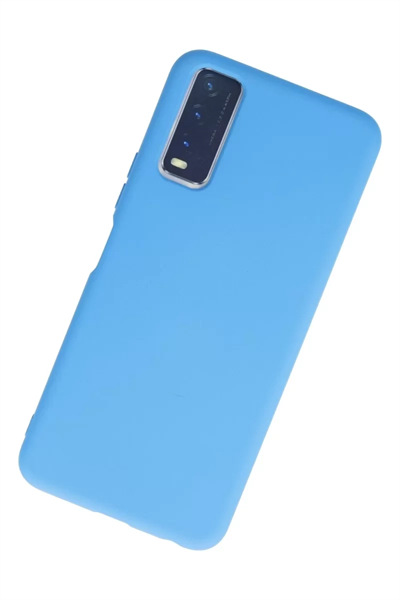 Vivo Y11S Kılıf Nano içi Kadife Silikon - Mavi