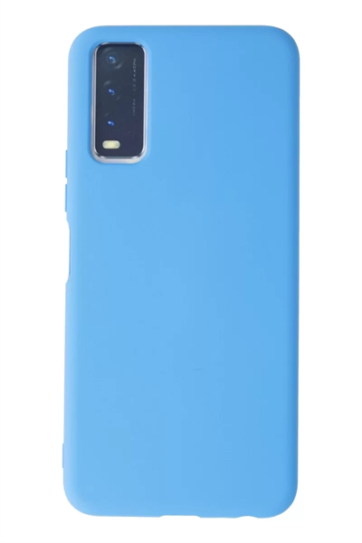 Vivo Y11S Kılıf Nano içi Kadife Silikon - Mavi