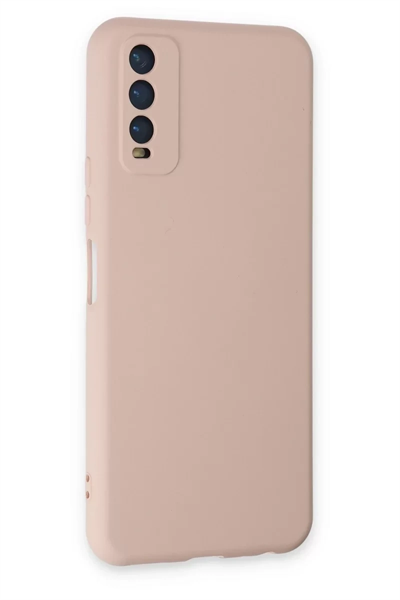 Vivo Y11S Kılıf Nano içi Kadife Silikon - Pudra