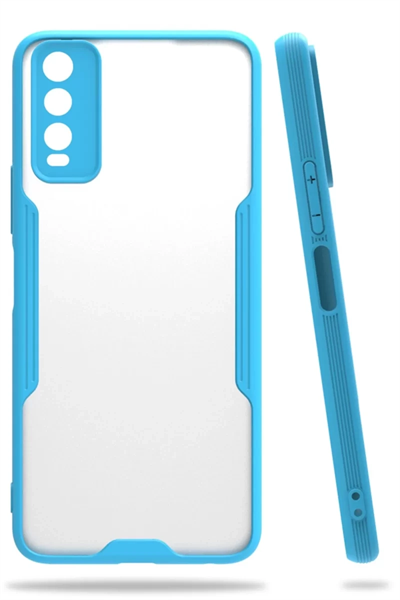 Vivo Y11S Kılıf Platin Silikon - Mavi