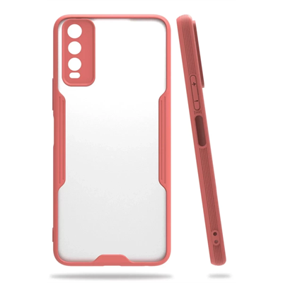 Vivo Y11S Kılıf Platin Silikon - Pembe