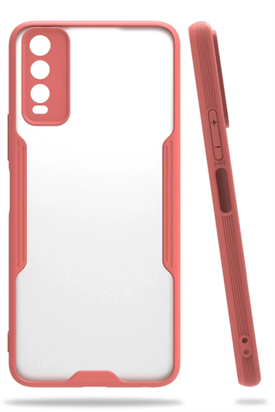 Vivo Y11S Kılıf Platin Silikon - Pembe