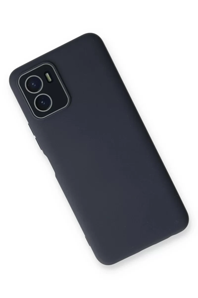 Vivo Y15S Kılıf Lansman Glass Kapak - Lacivert