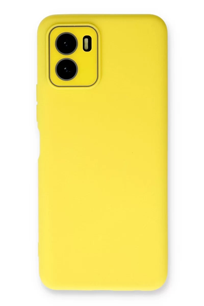 Vivo Y15S Kılıf Lansman Glass Kapak - Sarı