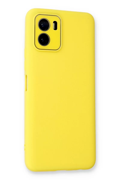 Vivo Y15S Kılıf Lansman Glass Kapak - Sarı