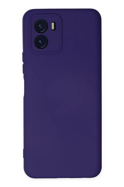 Vivo Y15S Kılıf Nano içi Kadife Silikon - Mor