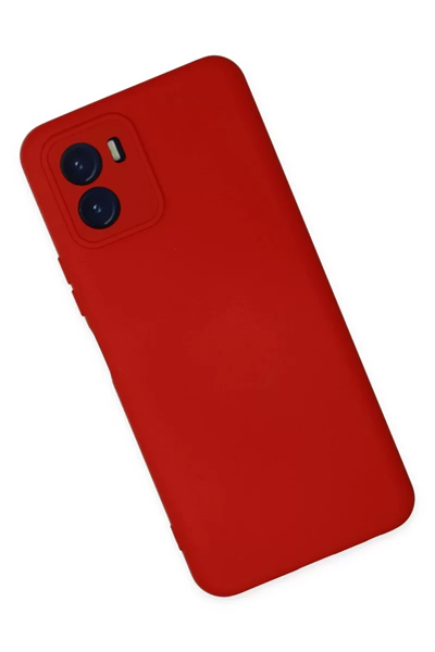 Vivo Y15S Kılıf Nano içi Kadife Silikon - Kırmızı