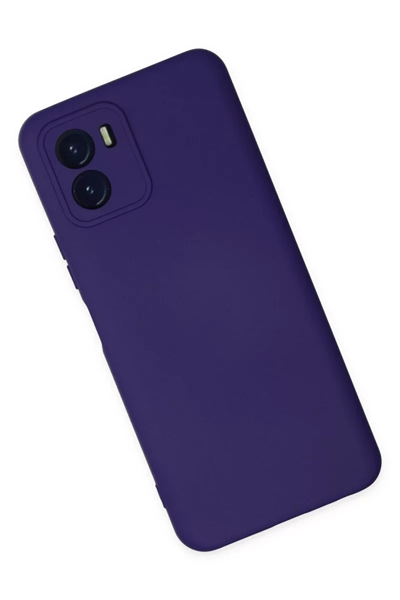 Vivo Y15S Kılıf Nano içi Kadife Silikon - Mor