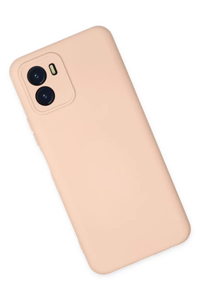 Vivo Y15S Kılıf Nano içi Kadife Silikon - Pudra