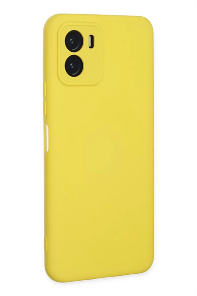 Vivo Y15S Kılıf Nano içi Kadife Silikon - Sarı