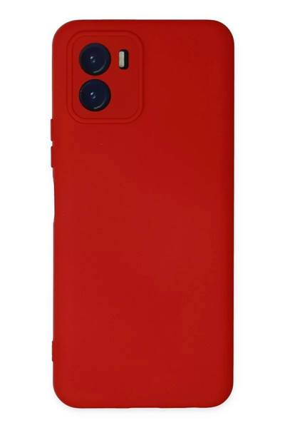 Vivo Y15S Kılıf Nano içi Kadife Silikon - Kırmızı
