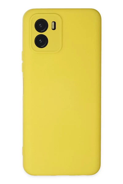 Vivo Y15S Kılıf Nano içi Kadife Silikon - Sarı