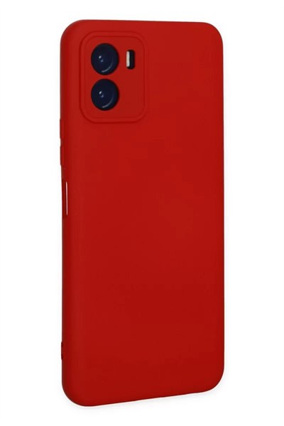 Vivo Y15S Kılıf Nano içi Kadife Silikon - Kırmızı