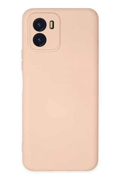 Vivo Y15S Kılıf Nano içi Kadife Silikon - Pudra