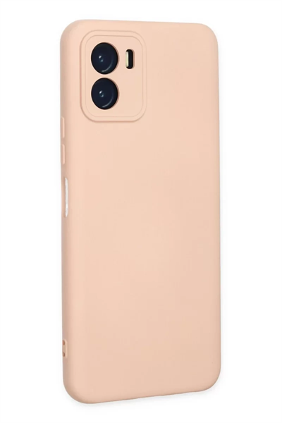 Vivo Y15S Kılıf Nano içi Kadife Silikon - Pudra