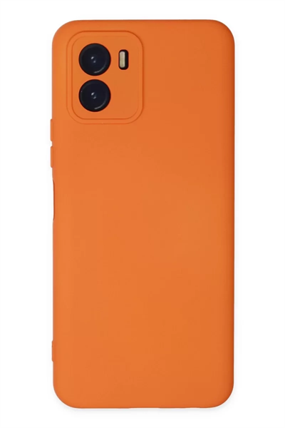 Vivo Y15S Kılıf Nano içi Kadife Silikon - Turuncu