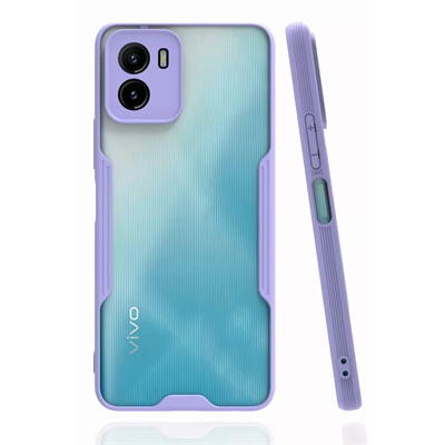 Vivo Y15S Kılıf Platin Silikon - Lila