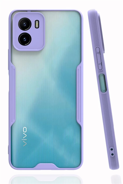 Vivo Y15S Kılıf Platin Silikon - Lila