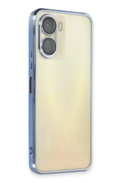 Vivo Y16 Kılıf Lensli Silikon - Açık Mavi