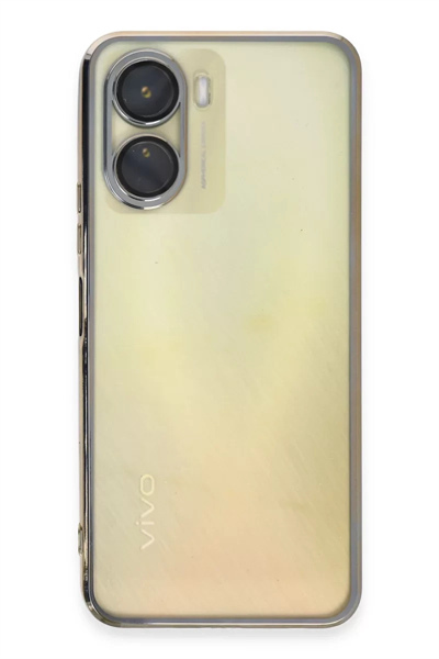 Vivo Y16 Kılıf Lensli Silikon - Gold