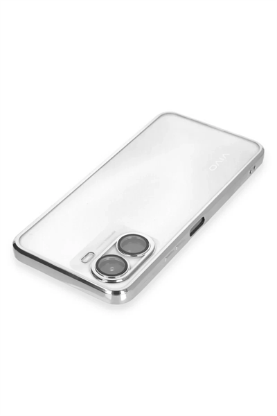 Vivo Y16 Kılıf Lensli Silikon - Gümüş