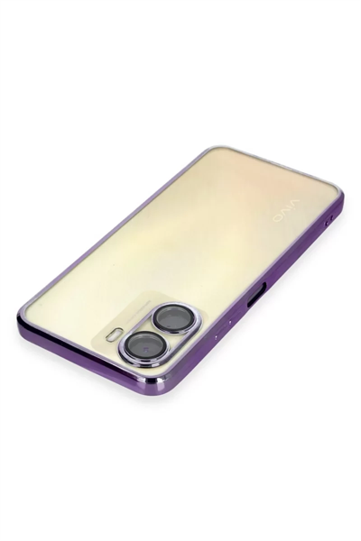 Vivo Y16 Kılıf Lensli Silikon - Mor