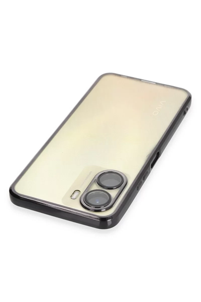 Vivo Y16 Kılıf Lensli Silikon - Siyah