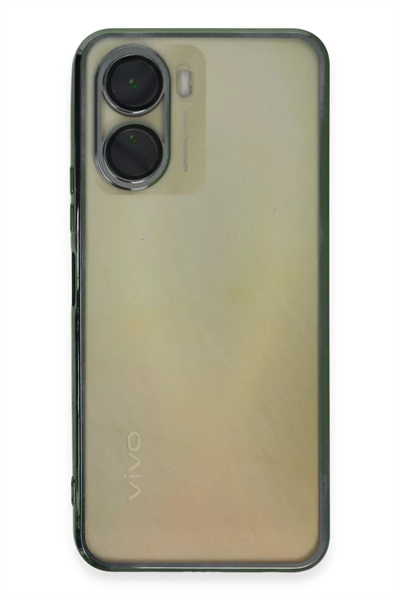 Vivo Y16 Kılıf Lensli Silikon - Yeşil
