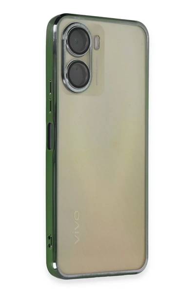 Vivo Y16 Kılıf Lensli Silikon - Yeşil