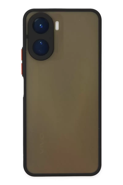 Vivo Y16 Kılıf Montreal Silikon Kapak - Siyah