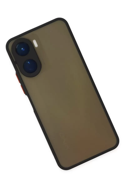 Vivo Y16 Kılıf Montreal Silikon Kapak - Siyah