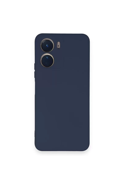 Vivo Y16 Kılıf Nano içi Kadife Silikon - Lacivert