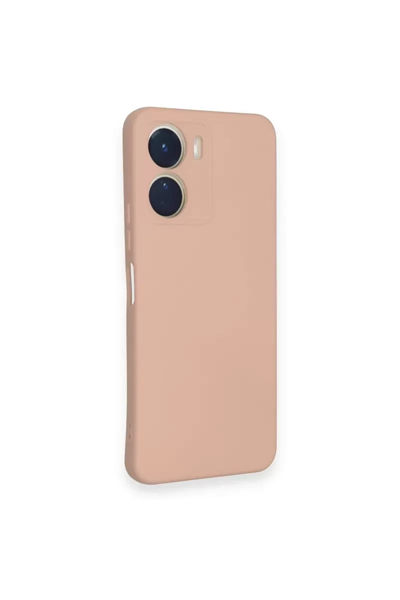 Vivo Y16 Kılıf Nano içi Kadife Silikon - Pudra
