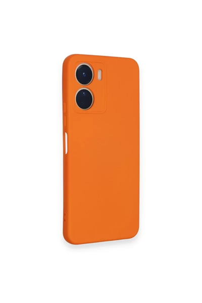 Vivo Y16 Kılıf Nano içi Kadife Silikon - Turuncu