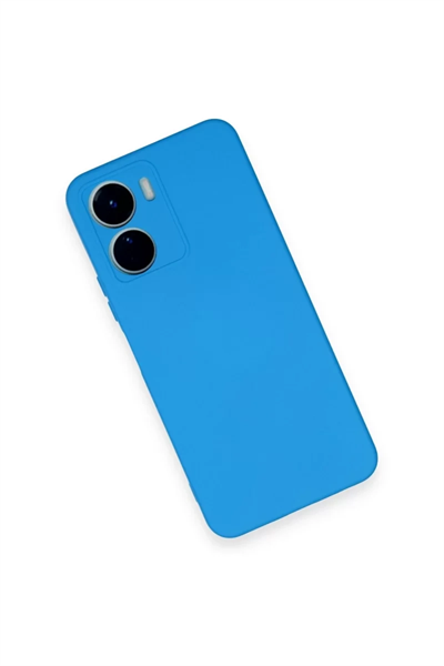Vivo Y16 Kılıf Nano içi Kadife Silikon - Mavi